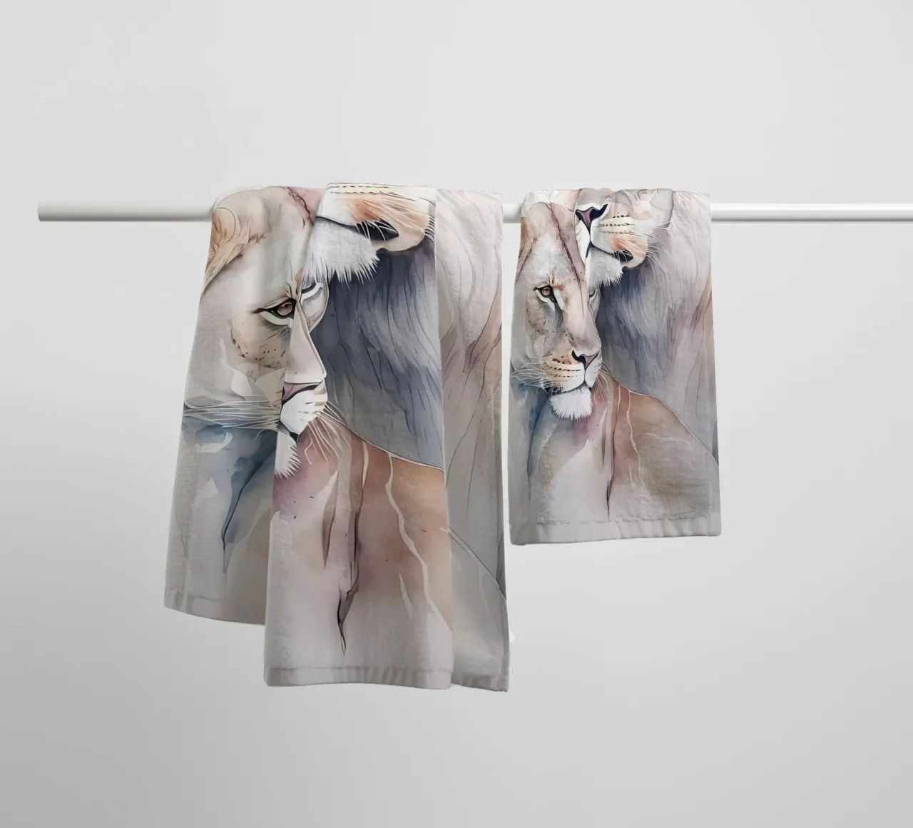 Leeuwen Liefde badhanddoek van Mikesell