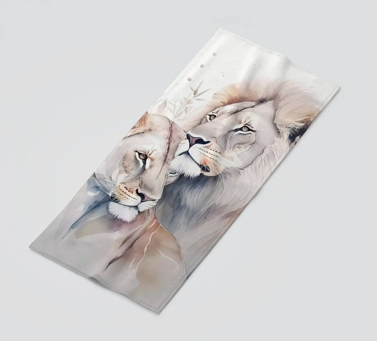 Leeuwen Liefde strandhanddoek van Mikesell