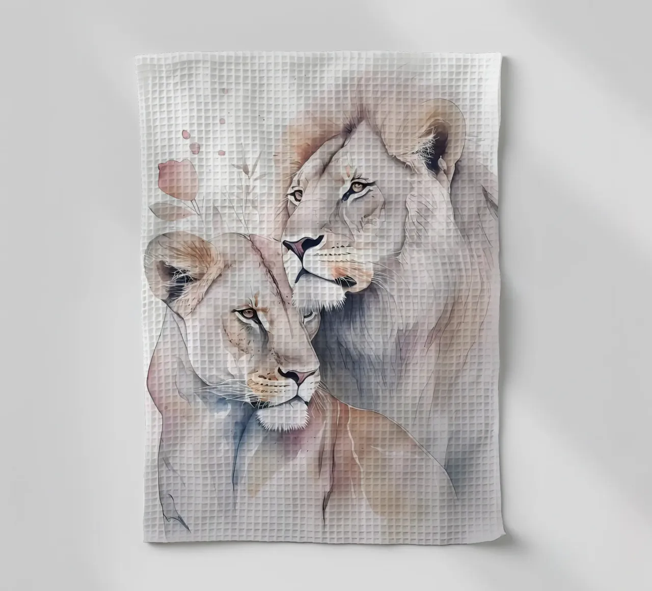 Leeuwen Liefde theedoek van Mikesell