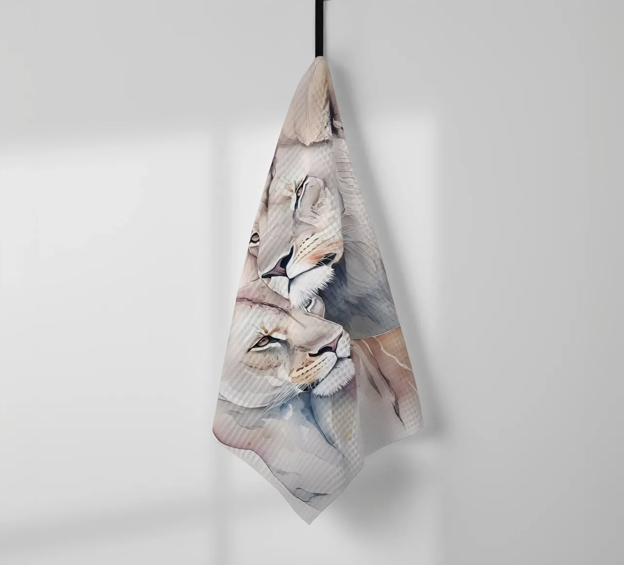 Leeuwen Liefde theedoek van Mikesell