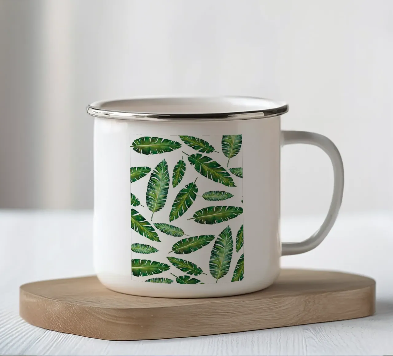 Composizione tropicale VI tazza in smalto da Ginnery