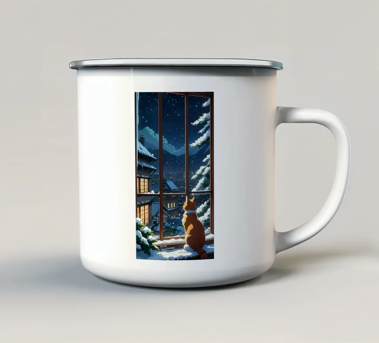 Poster minimalista 292 tazza in smalto da Kadynce