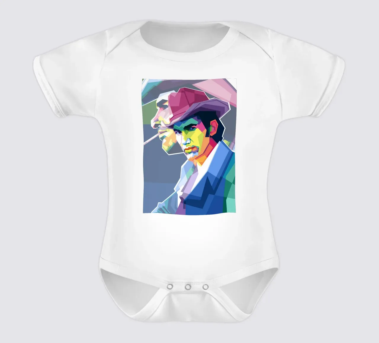 Townes Van Zandt in stile WPAP _trending body neonato maniche corte da Alkahfsmart