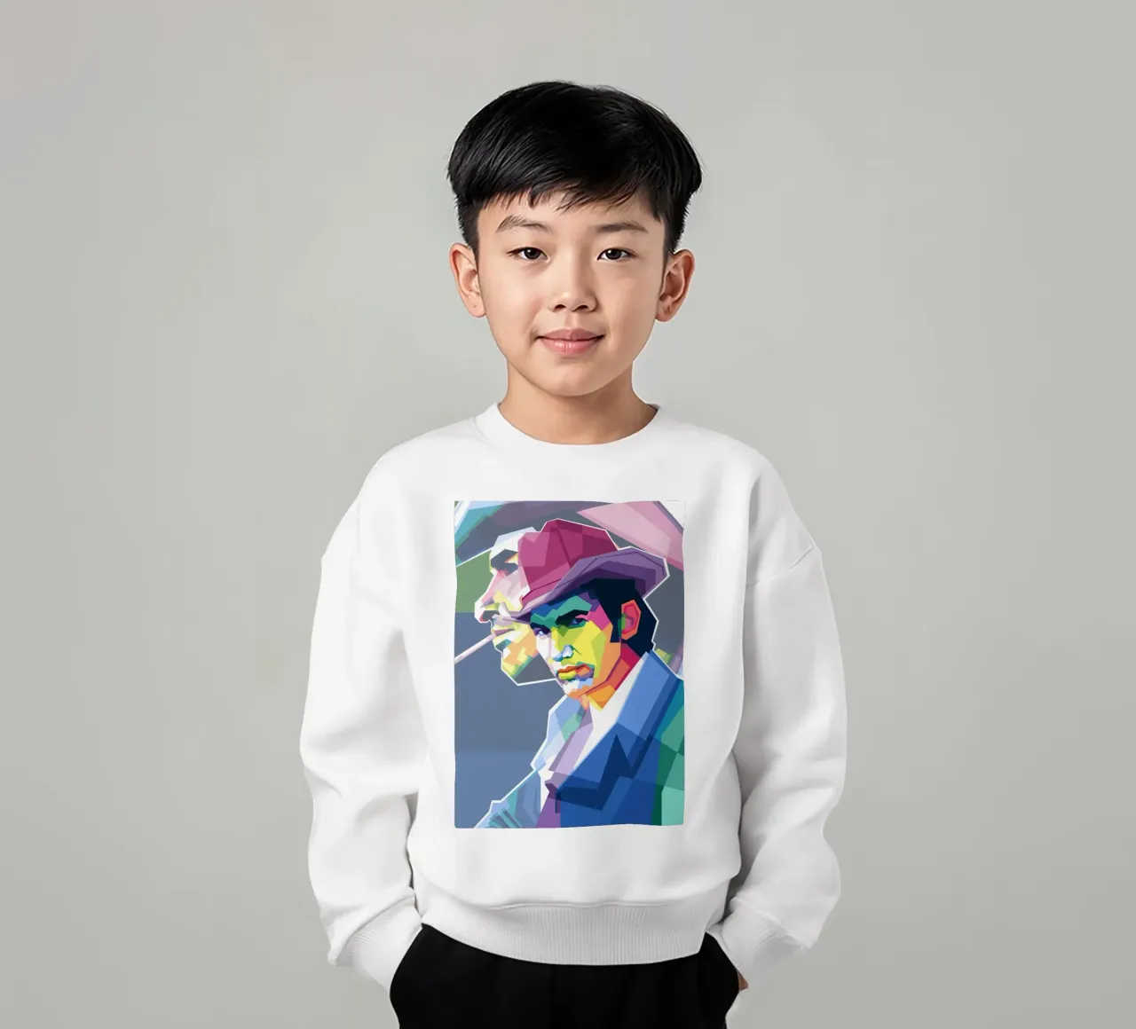 Townes Van Zandt in stile WPAP _trending felpa bambino da Alkahfsmart