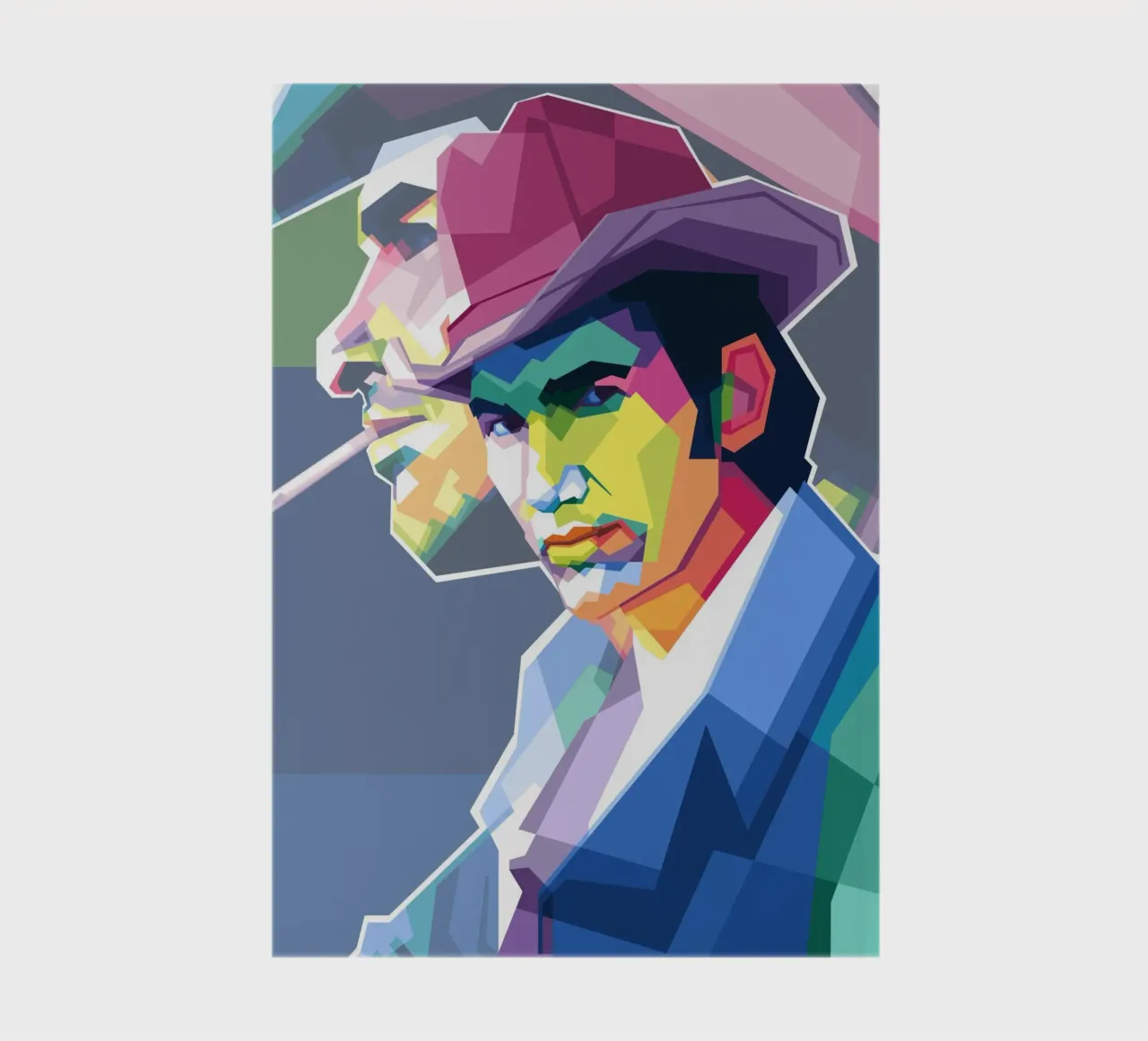 Townes Van Zandt in WPAP style _trending notebook by Alkahfsmart