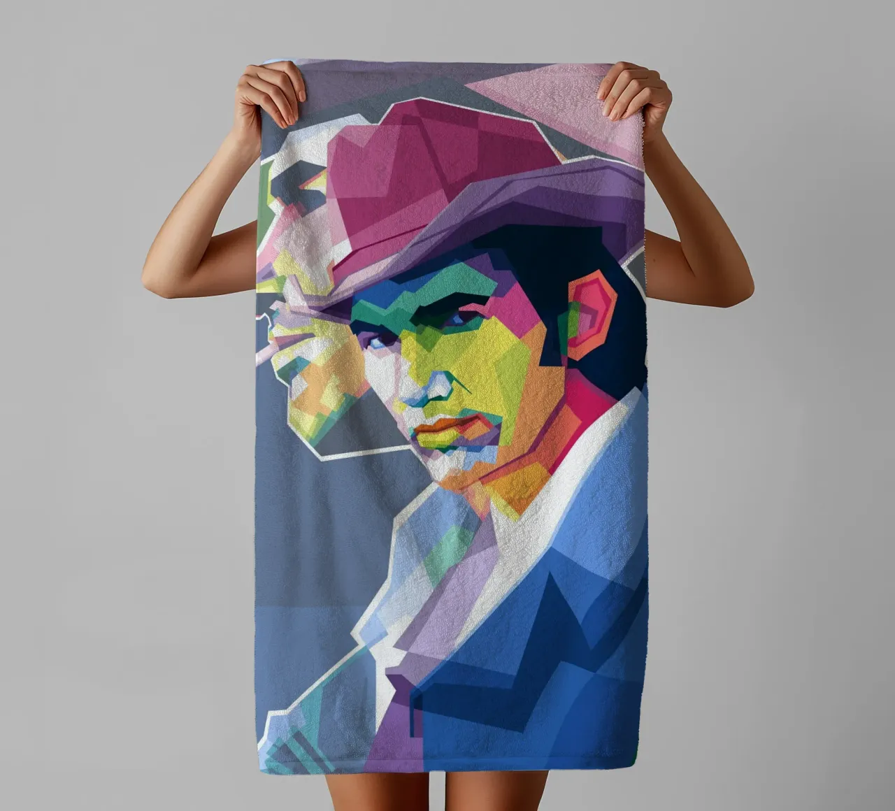 Townes Van Zandt in WPAP style _trending towel by Alkahfsmart