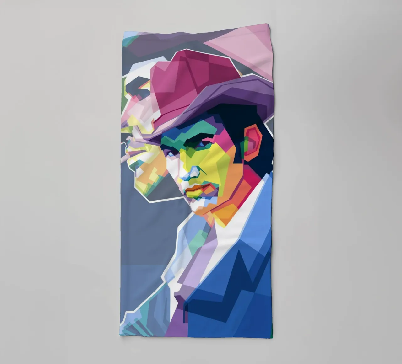 Townes Van Zandt in WPAP style _trending towel by Alkahfsmart