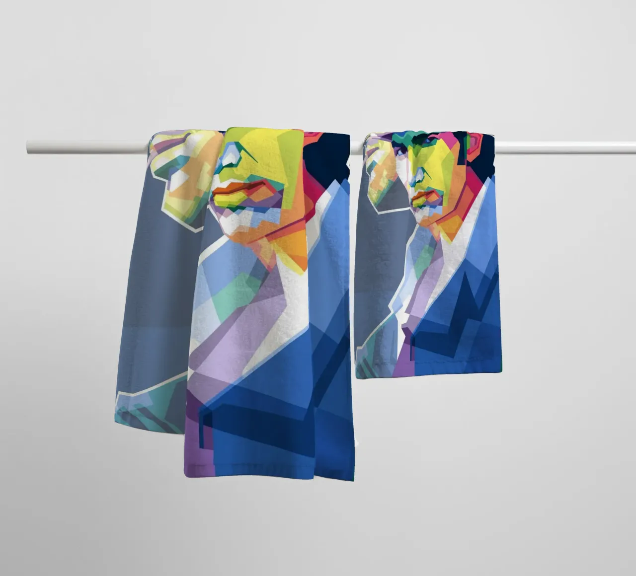 Townes Van Zandt in WPAP style _trending towel by Alkahfsmart