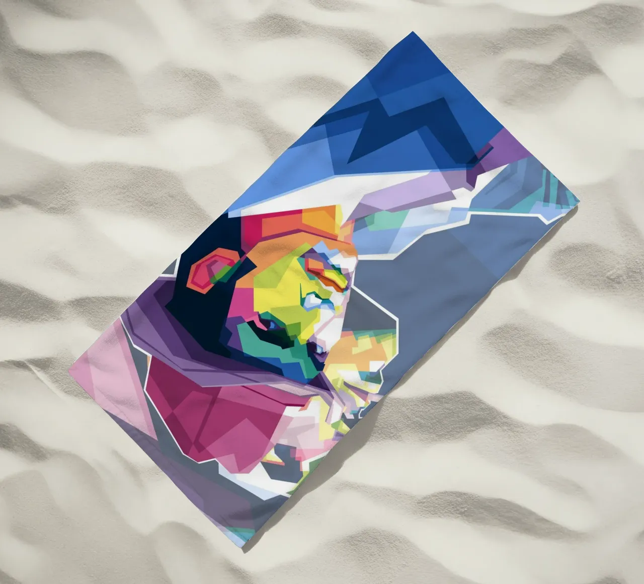 Townes Van Zandt in stile WPAP _trending telo mare da Alkahfsmart