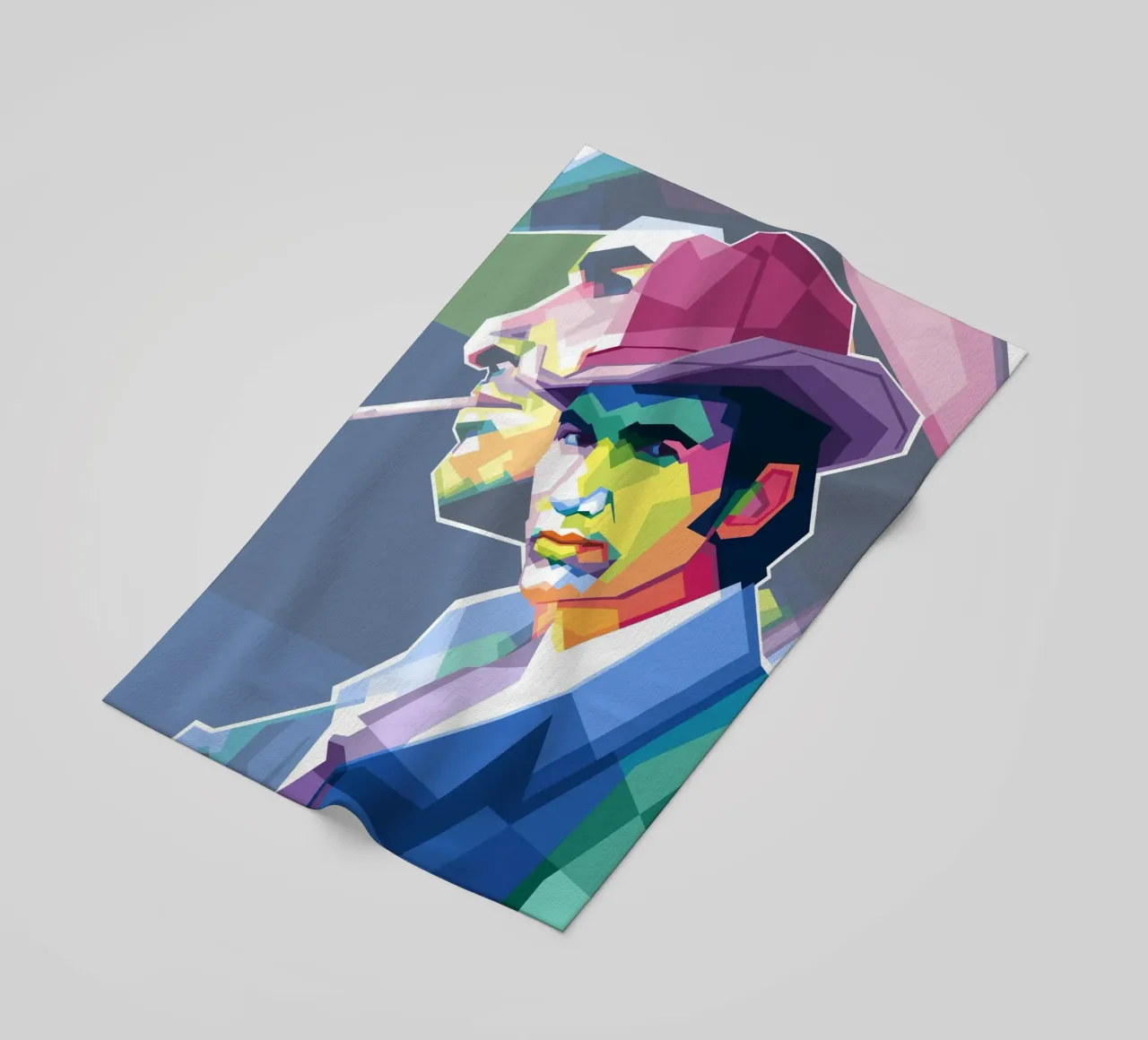 Townes Van Zandt in stile WPAP _trending telo mare da Alkahfsmart