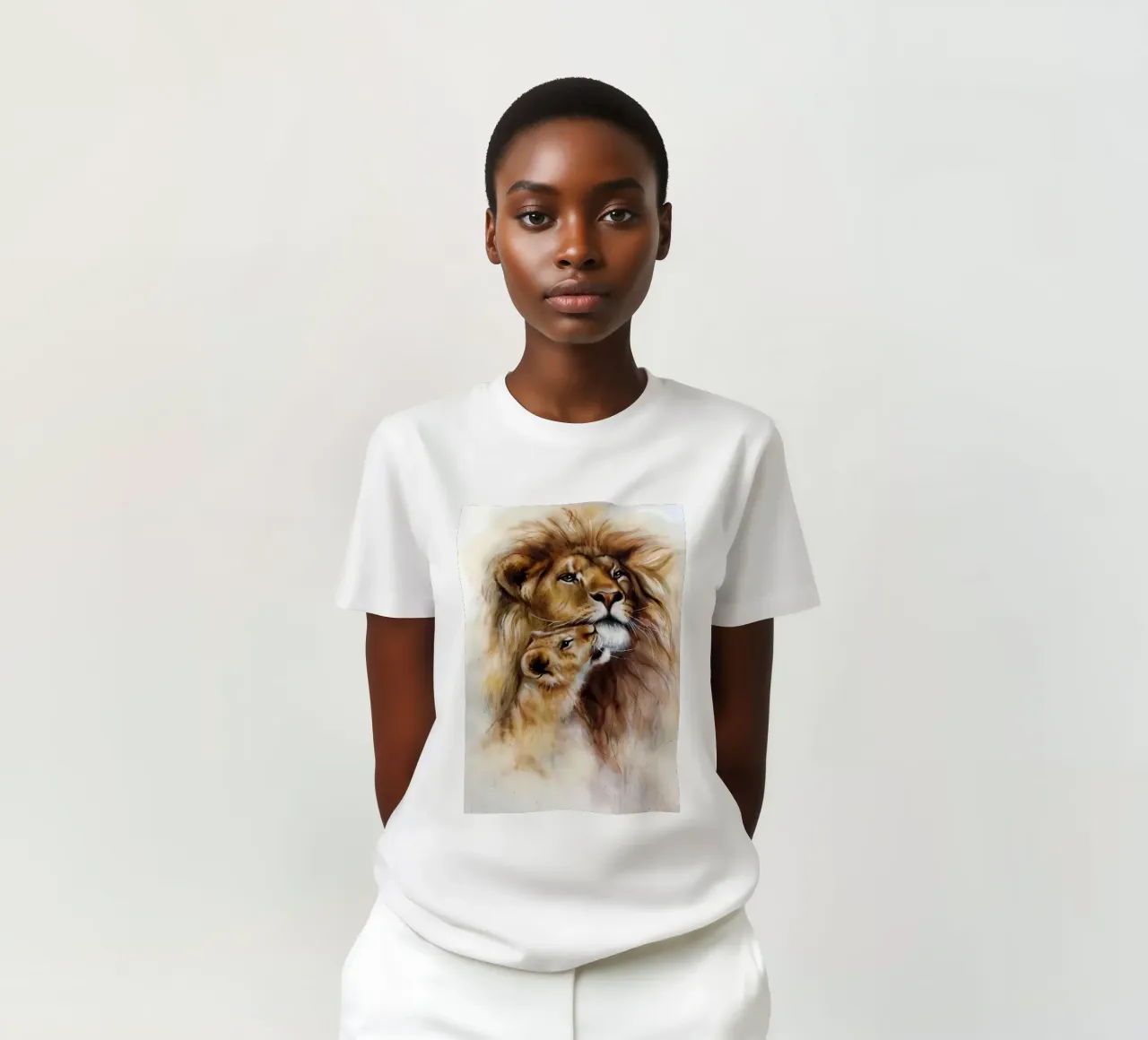 Leeuwen Liefde t-shirt van Mikesell