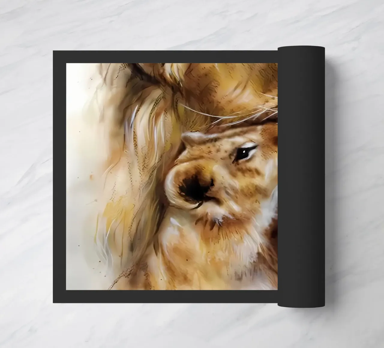 Löwenliebe Fußmatte von Mikesell