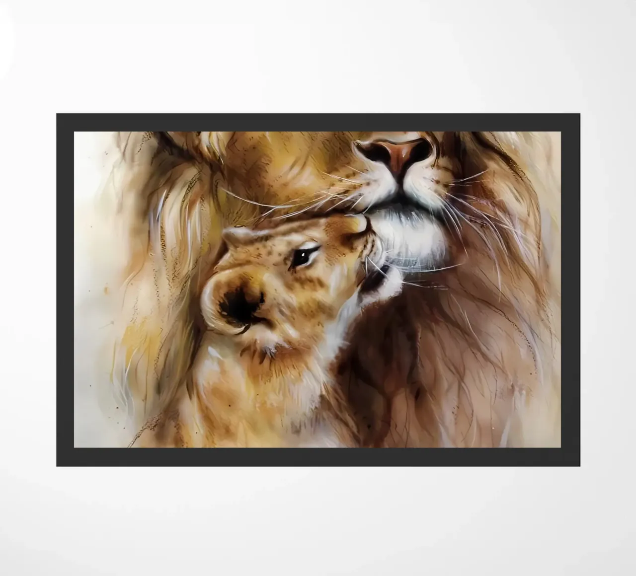 Löwenliebe Fußmatte von Mikesell