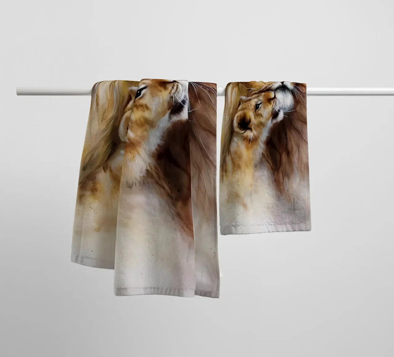 Leeuwen Liefde badhanddoek van Mikesell