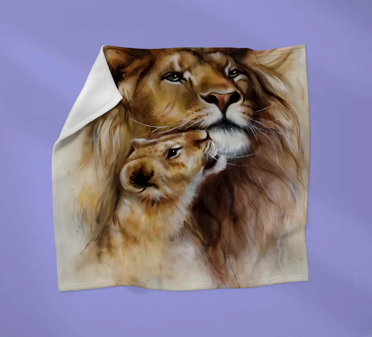 Leeuwen Liefde fleecedeken van Mikesell