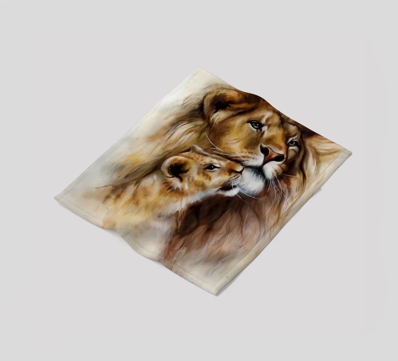 Leeuwen Liefde fleecedeken van Mikesell