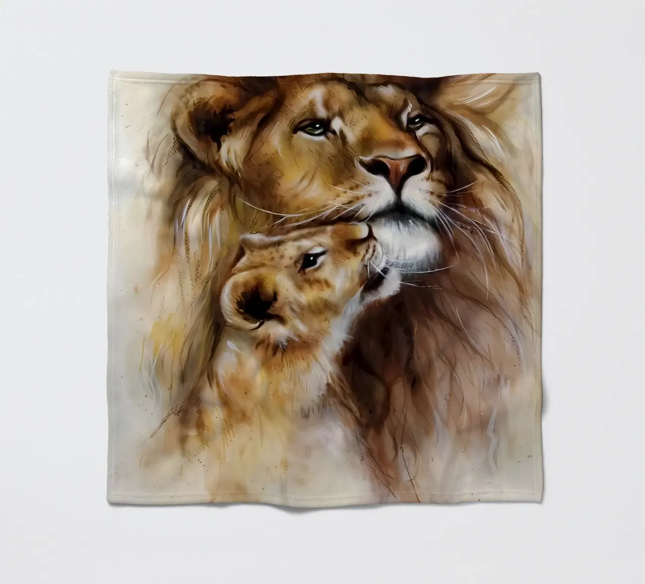 Leeuwen Liefde fleecedeken van Mikesell