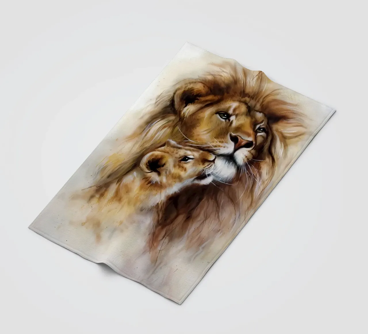 Leeuwen Liefde fleecedeken van Mikesell