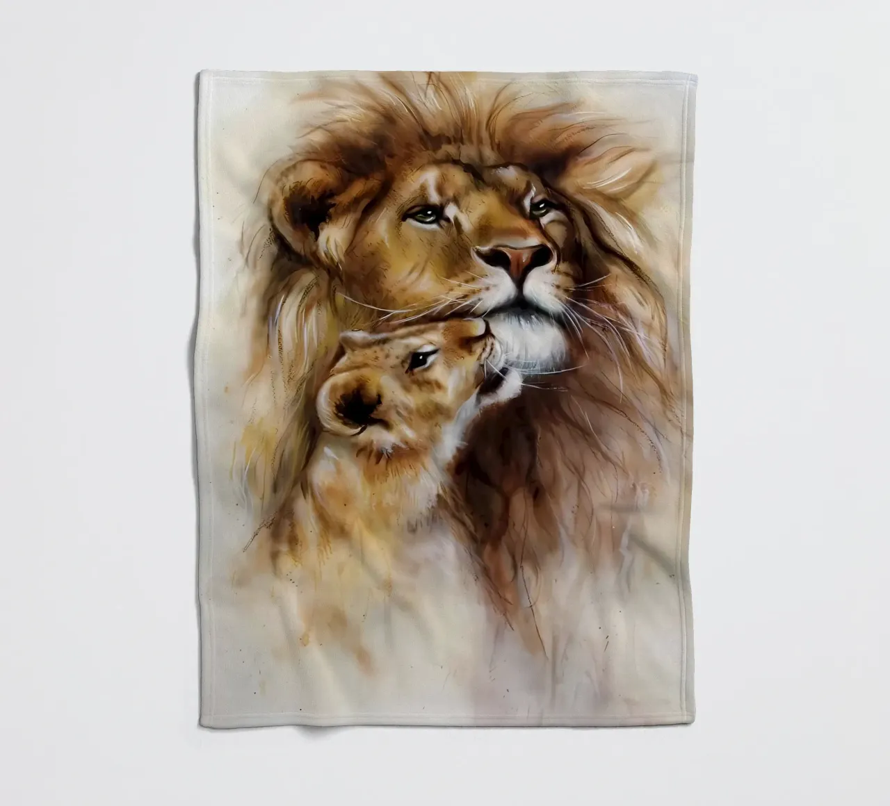 Leeuwen Liefde fleecedeken van Mikesell