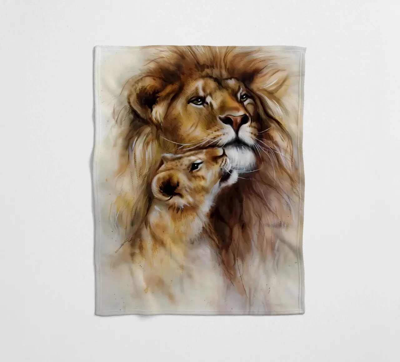 Leeuwen Liefde fleecedeken van Mikesell