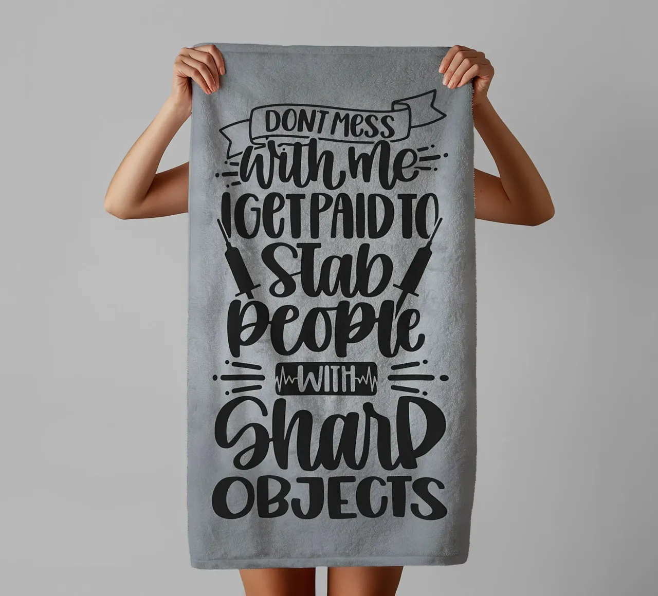 Accoltello la gente per vivere asciugamano da bagno da Delaplane