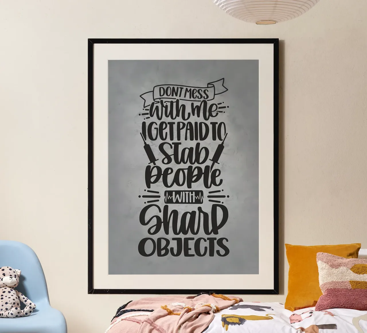 Accoltello la gente per vivere poster da Delaplane