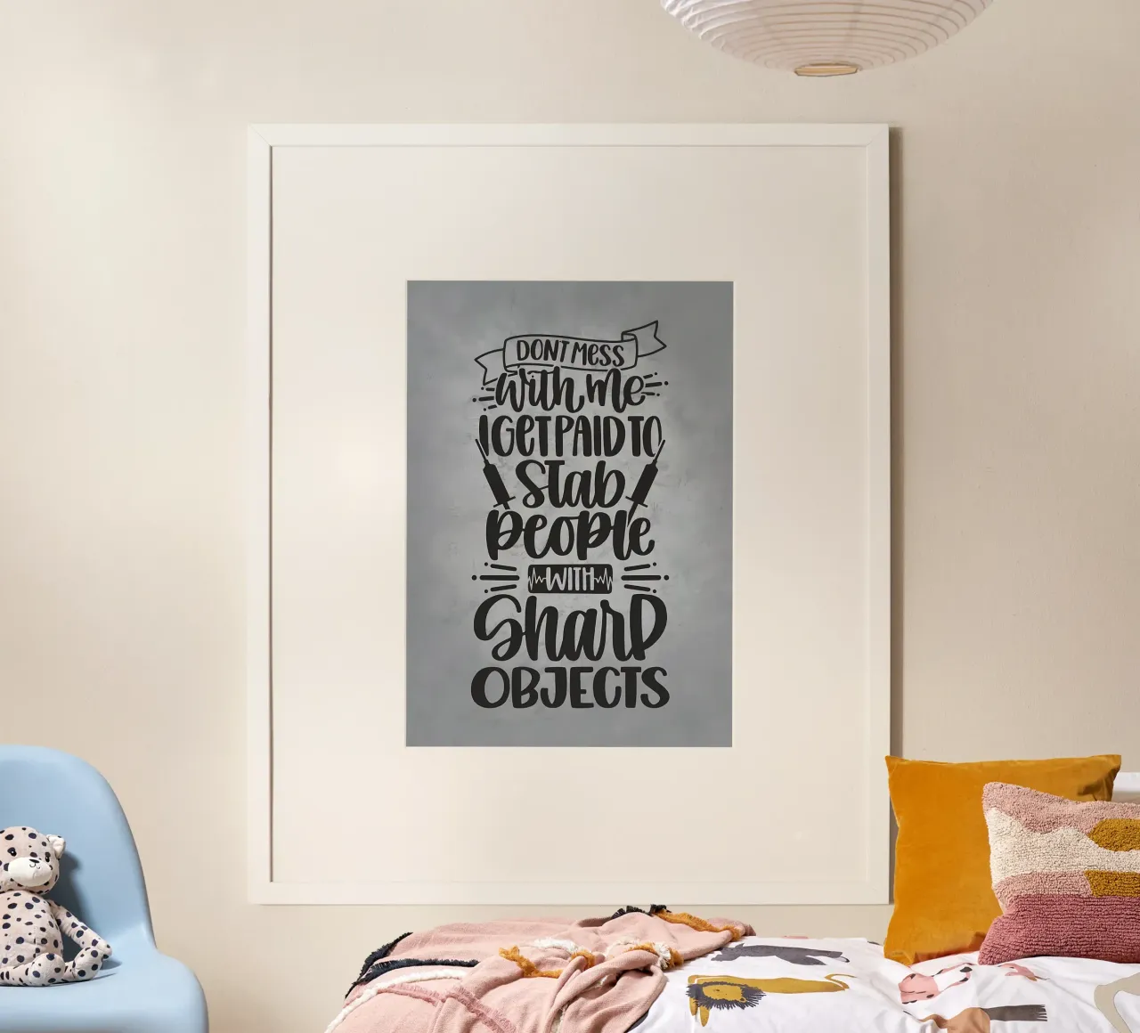 Accoltello la gente per vivere poster da Delaplane