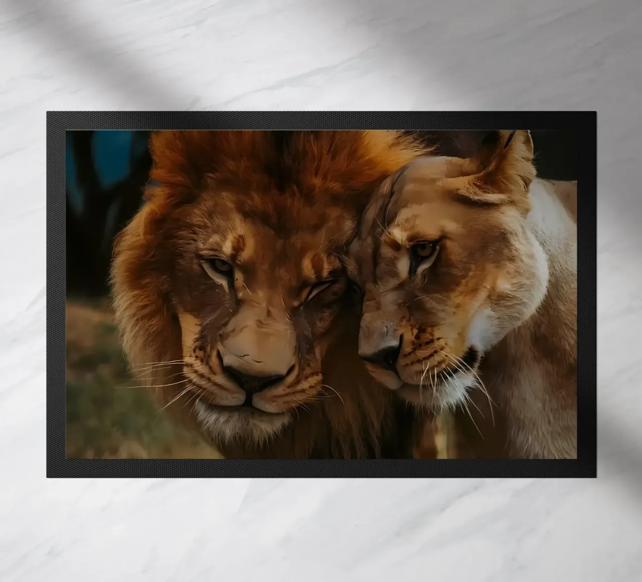 Leeuwen Liefde deurmat van Mikesell