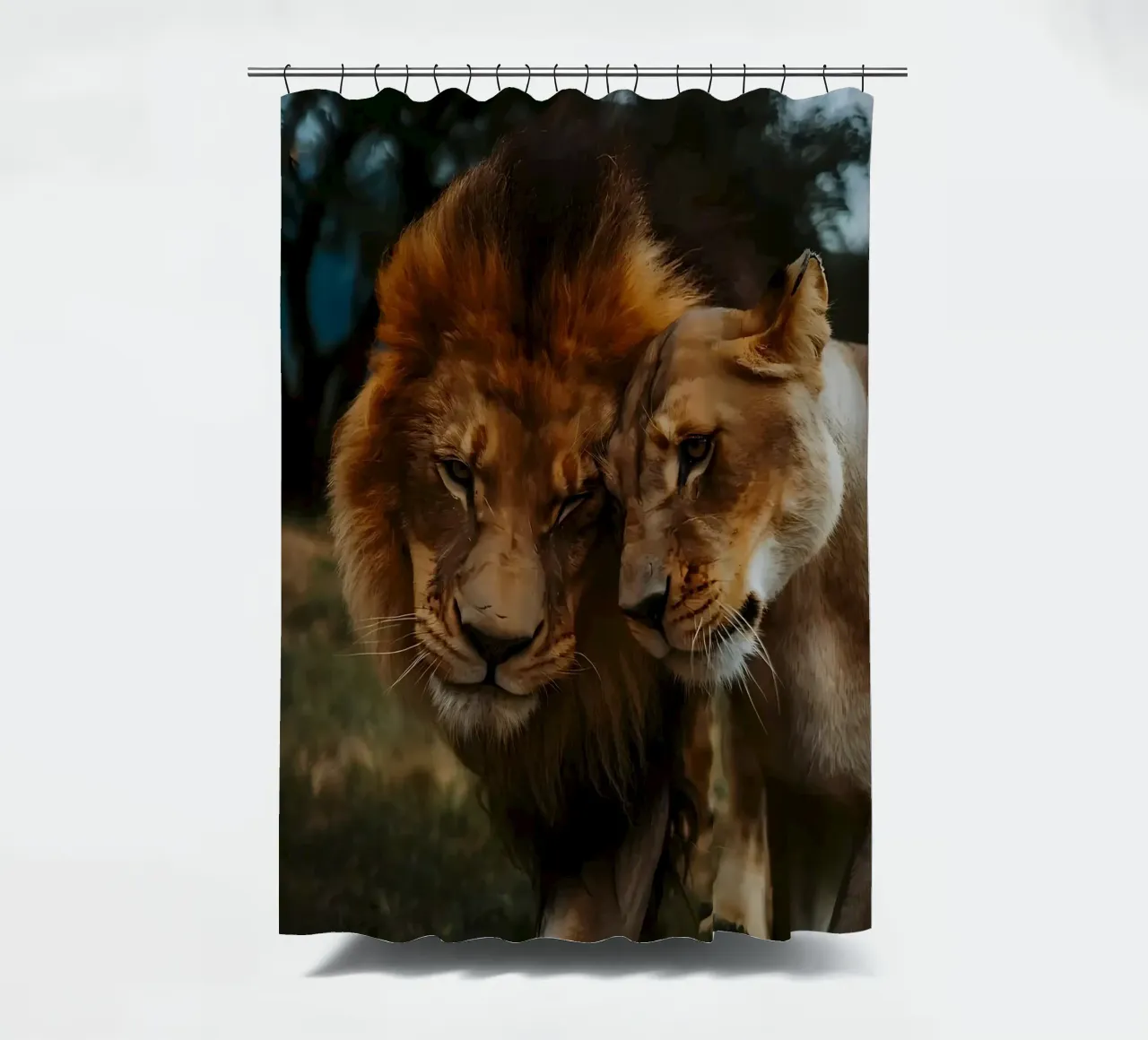Leeuwen Liefde douchegordijn van Mikesell