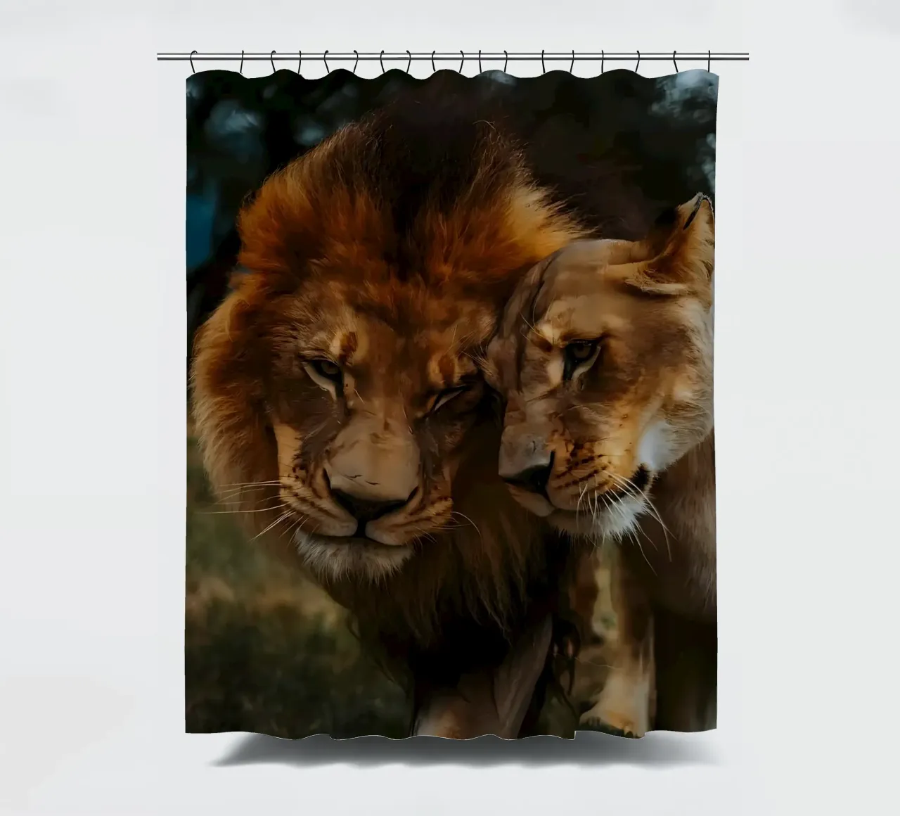 Leeuwen Liefde douchegordijn van Mikesell