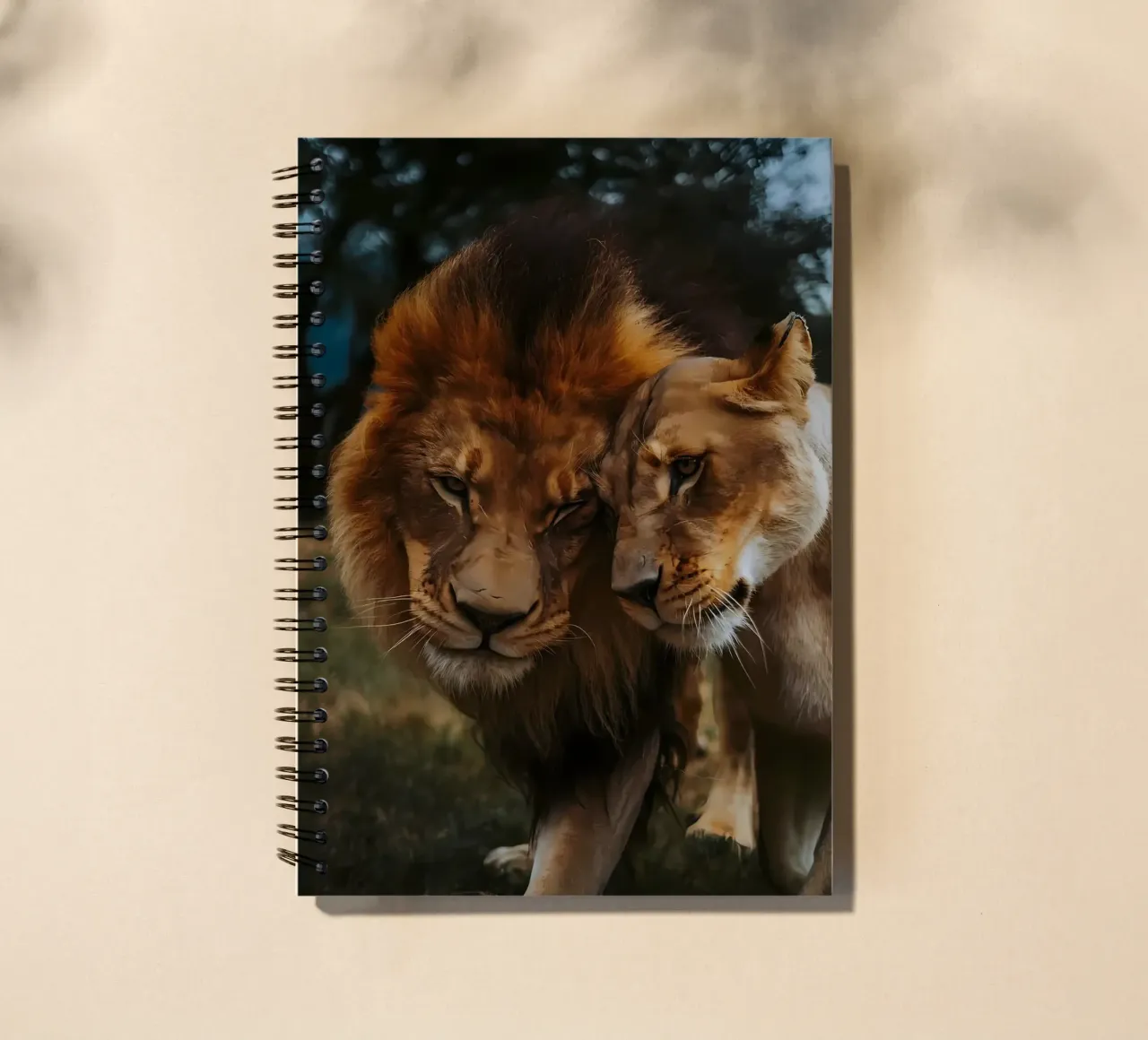 Leeuwen Liefde notitieboek met spiraal van Mikesell