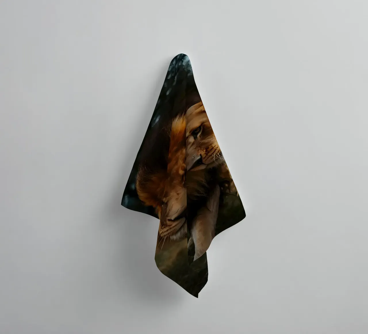 Leeuwen Liefde badhanddoek van Mikesell