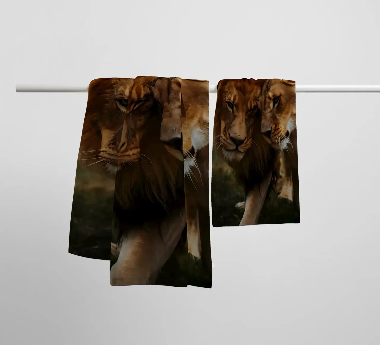 Leeuwen Liefde badhanddoek van Mikesell