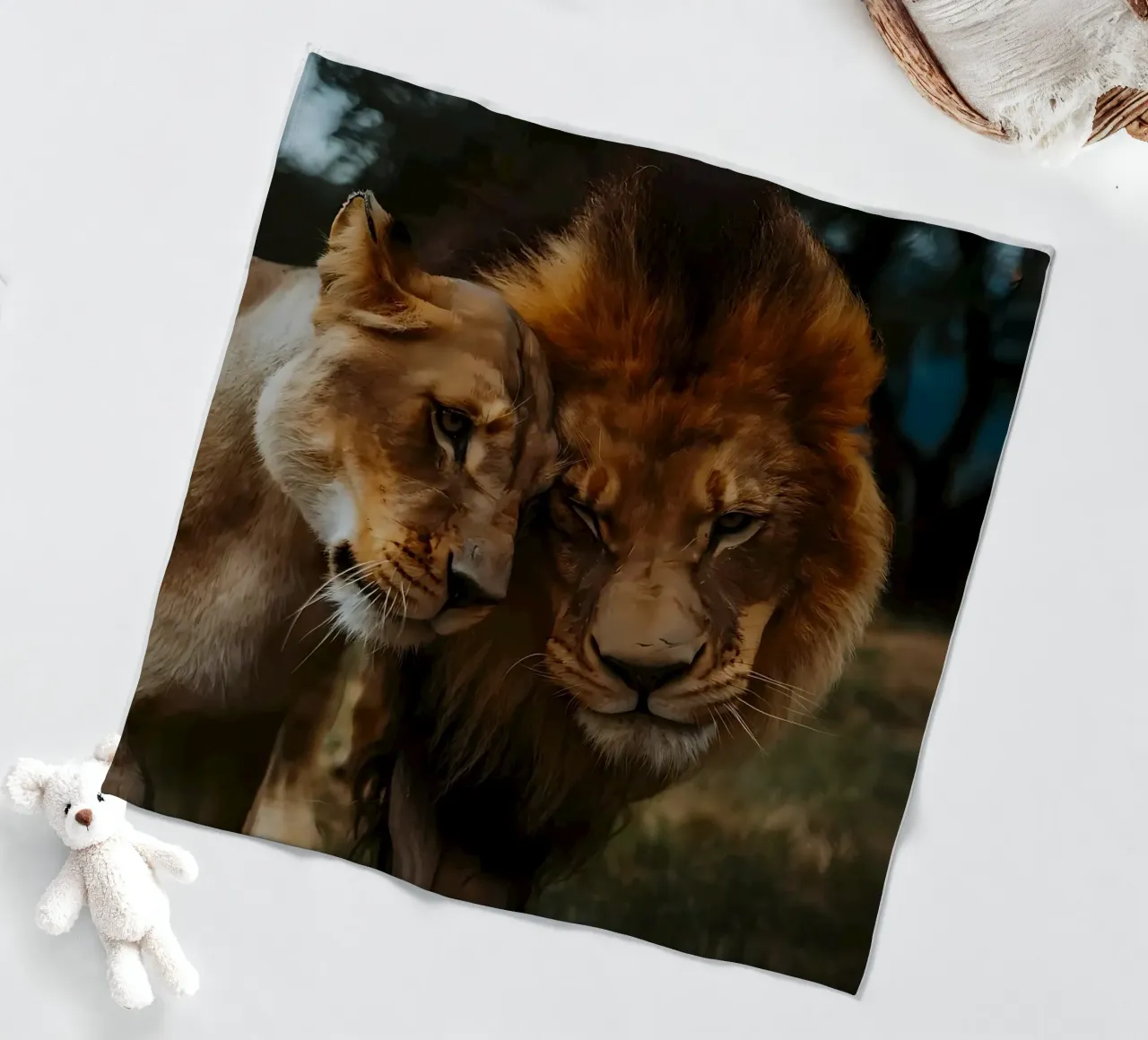 Leeuwen Liefde fleecedeken van Mikesell