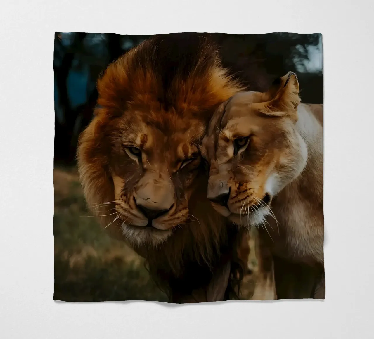 Leeuwen Liefde fleecedeken van Mikesell