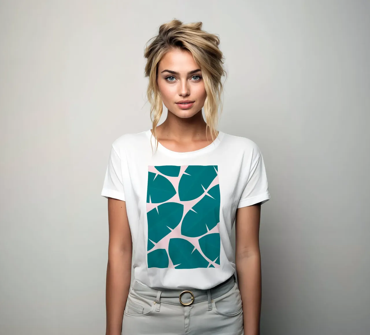 Tropical composition I women's fitted t-shirt by Ginnery