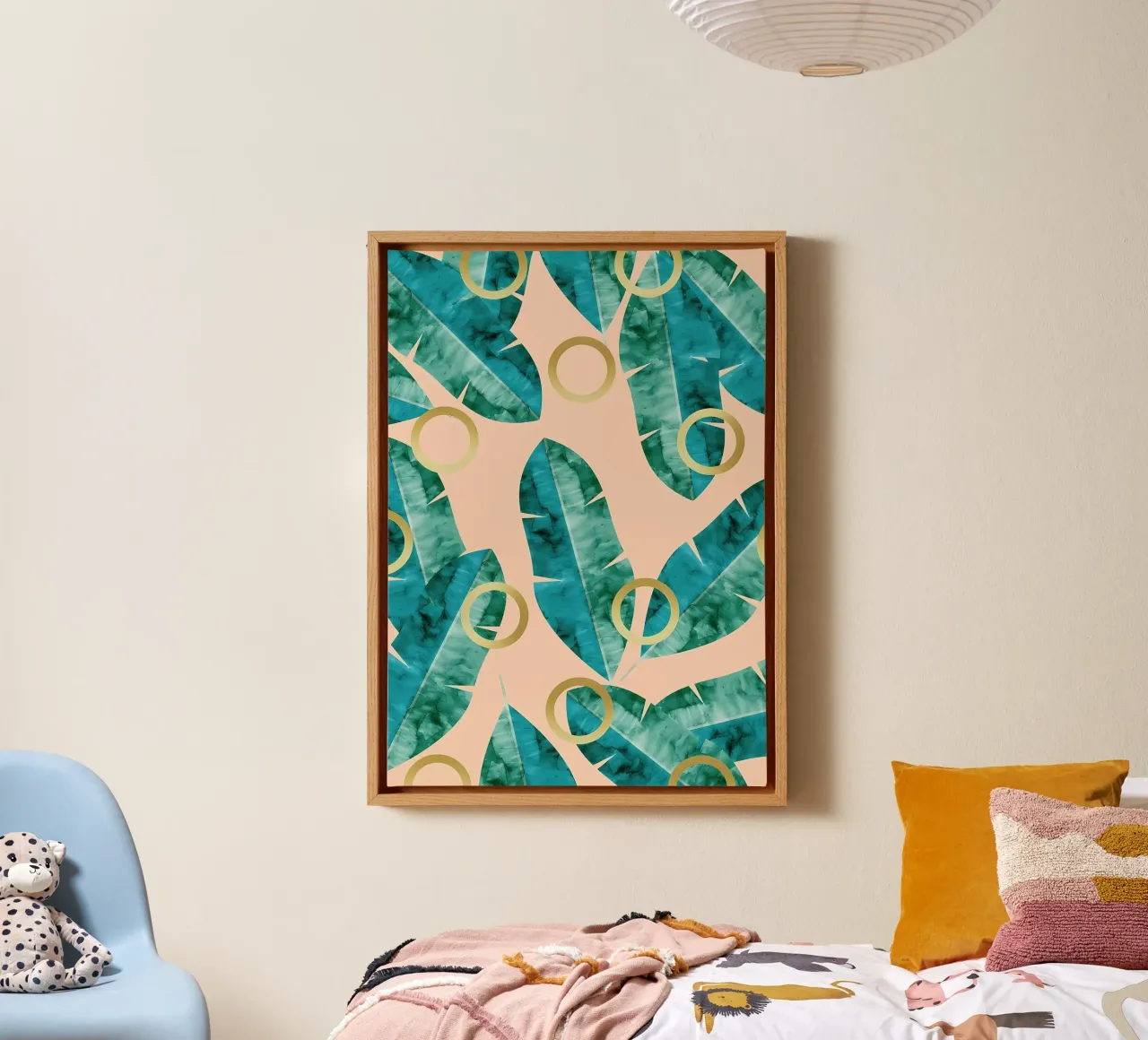 Bloemcompositie XVIII canvas met Baklijst van Ginnery