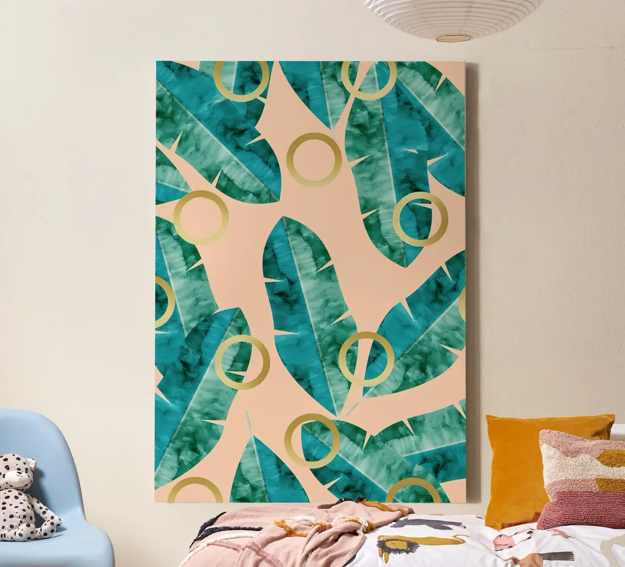 Bloemcompositie XVIII canvas met Baklijst van Ginnery