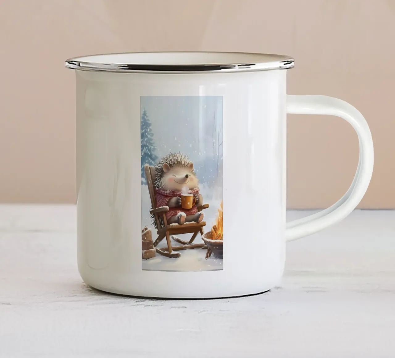 Poster minimalista 296 tazza in smalto da Kadynce