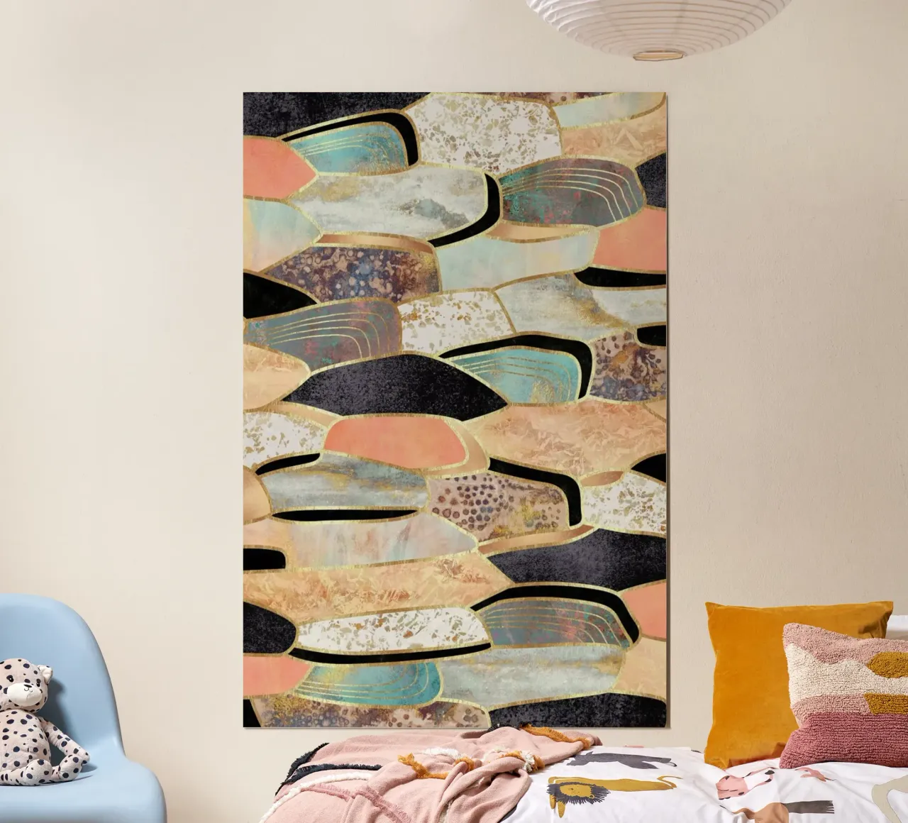 Pretty Stone 1 poster con telaio in alluminio da Elisabeth Fredriksson