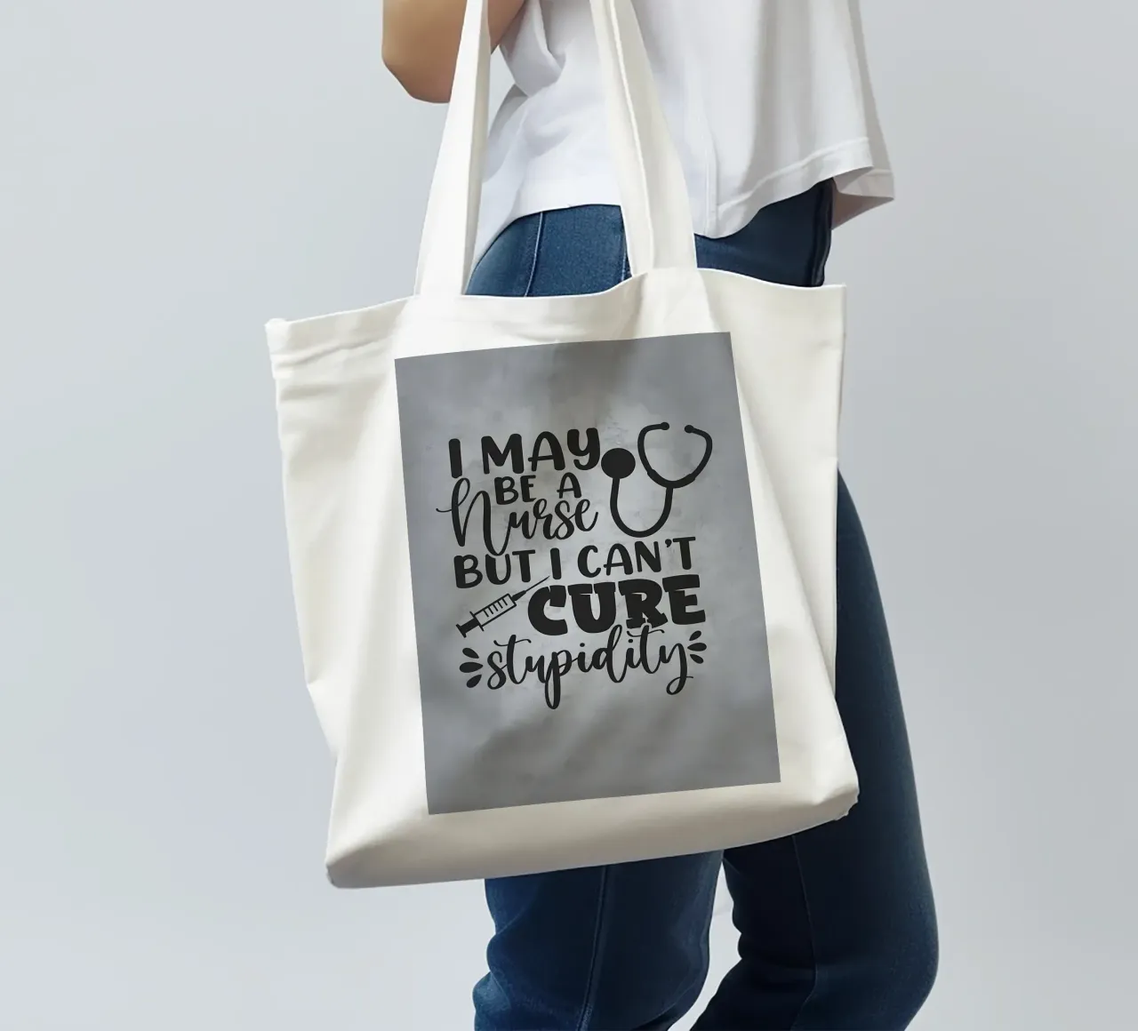 L'infermiere non può curare la stupidità borsa in juta da Delaplane