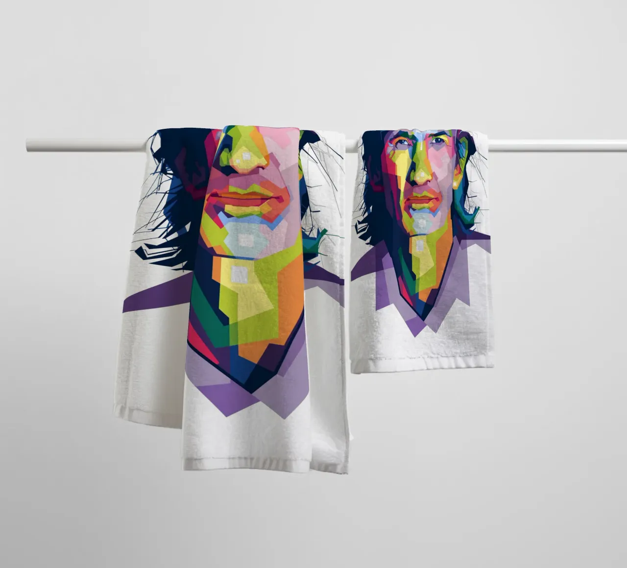 Townes Van Zandt WPAP trending towel by Alkahfsmart