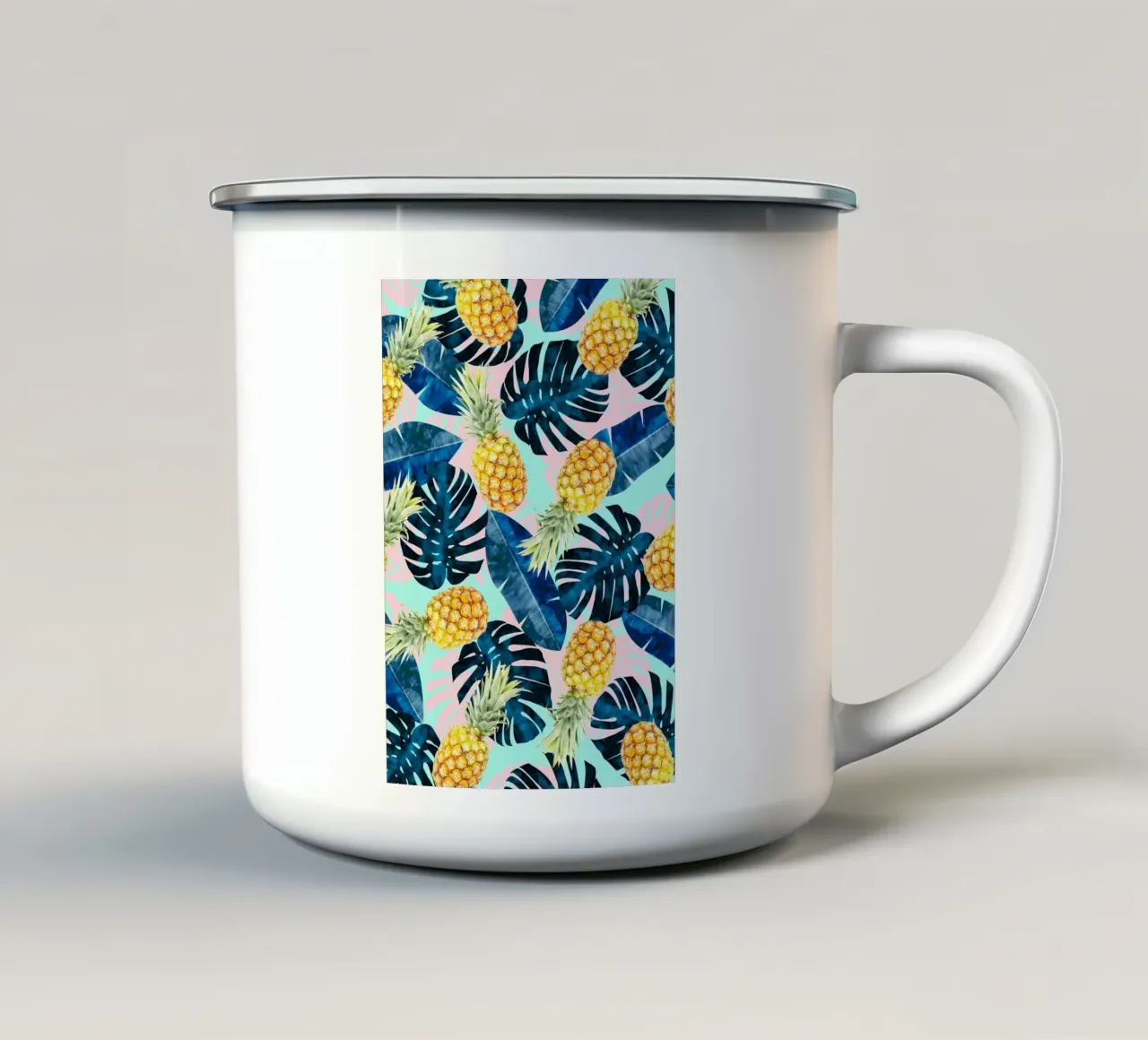 Composizione floreale XVI tazza in smalto da Ginnery