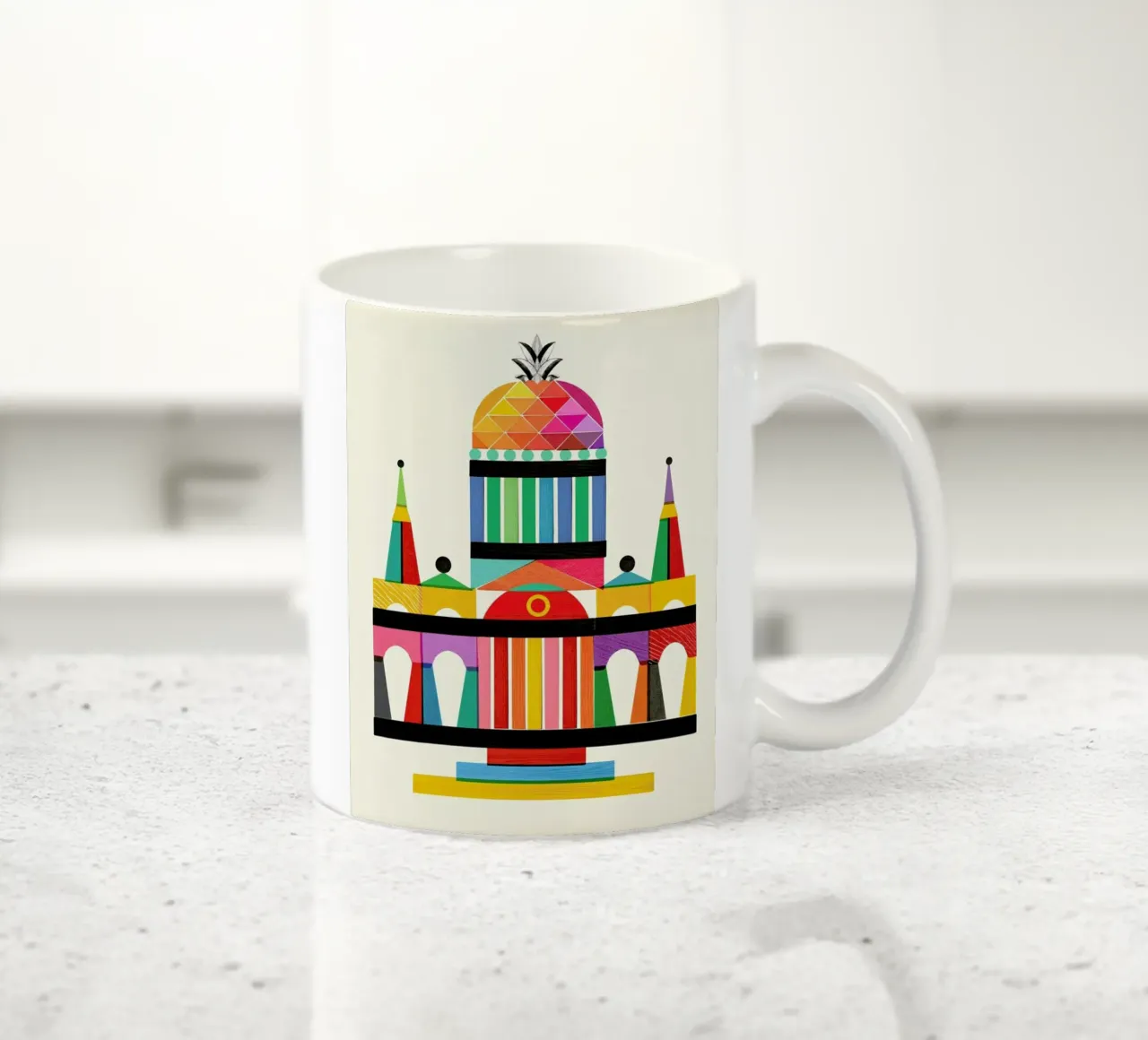 Pineapple Cathedral Architecture mug en céramique de Kolorama