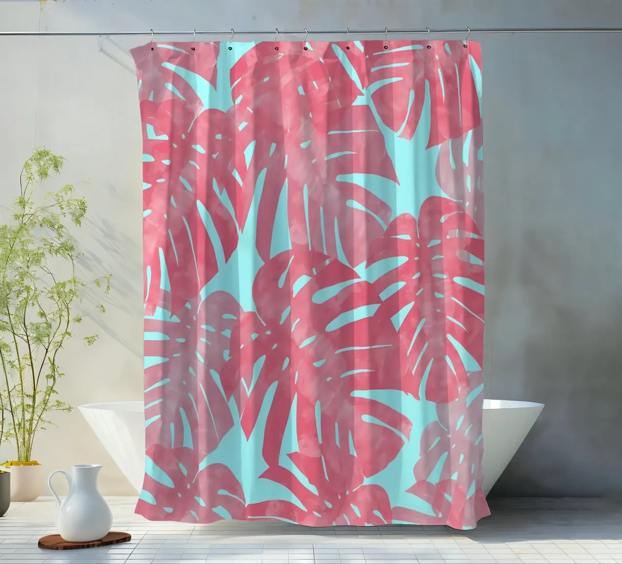 Composizione floreale IX tenda da doccia da Ginnery