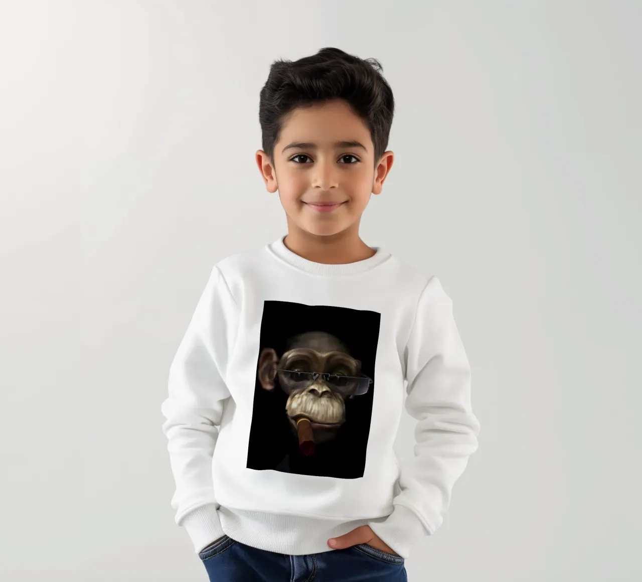 Sigaro Hipster Scimpanzé felpa bambino da Mikesell