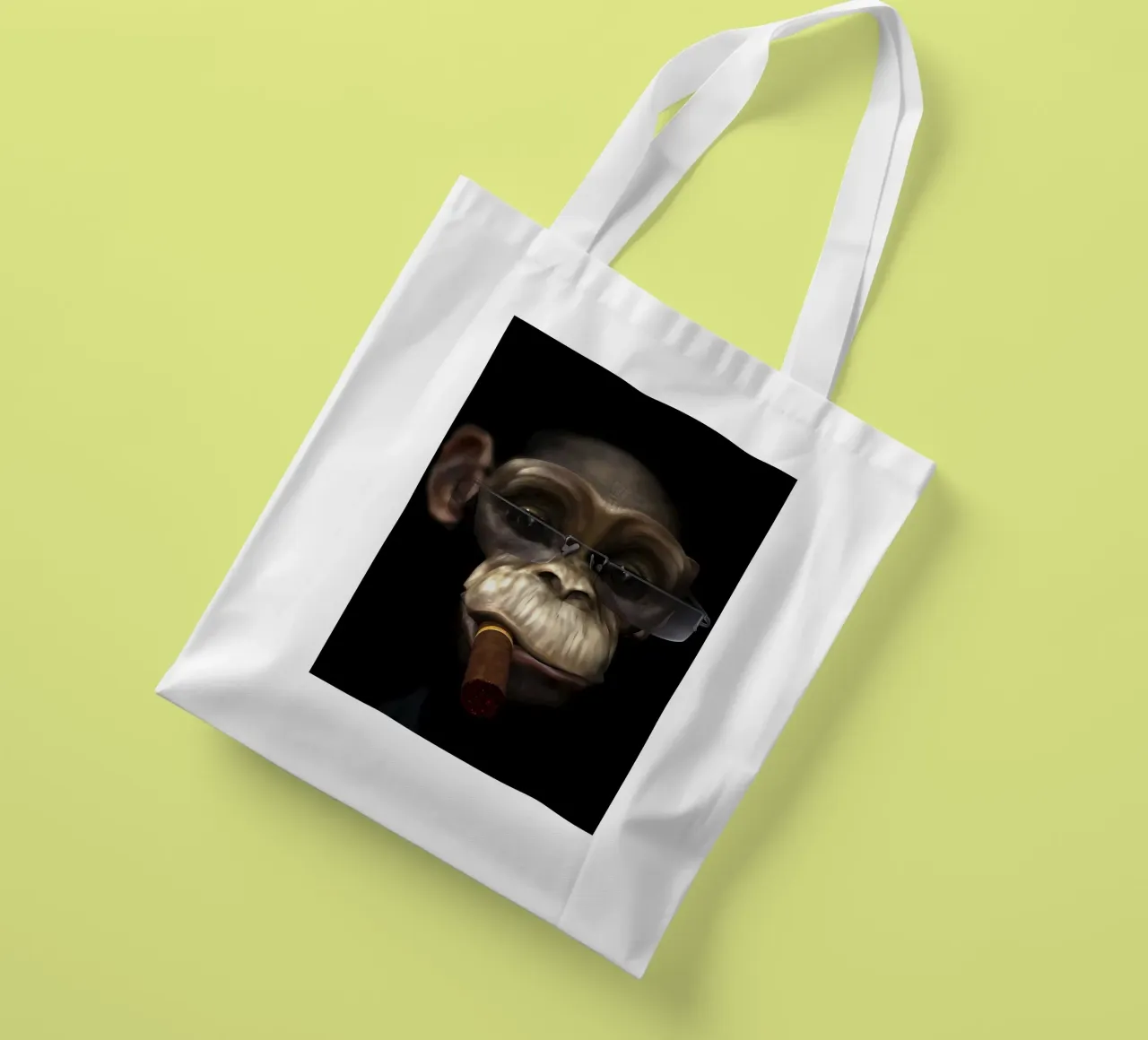 Sigaro Hipster Scimpanzé borsa in juta da Mikesell