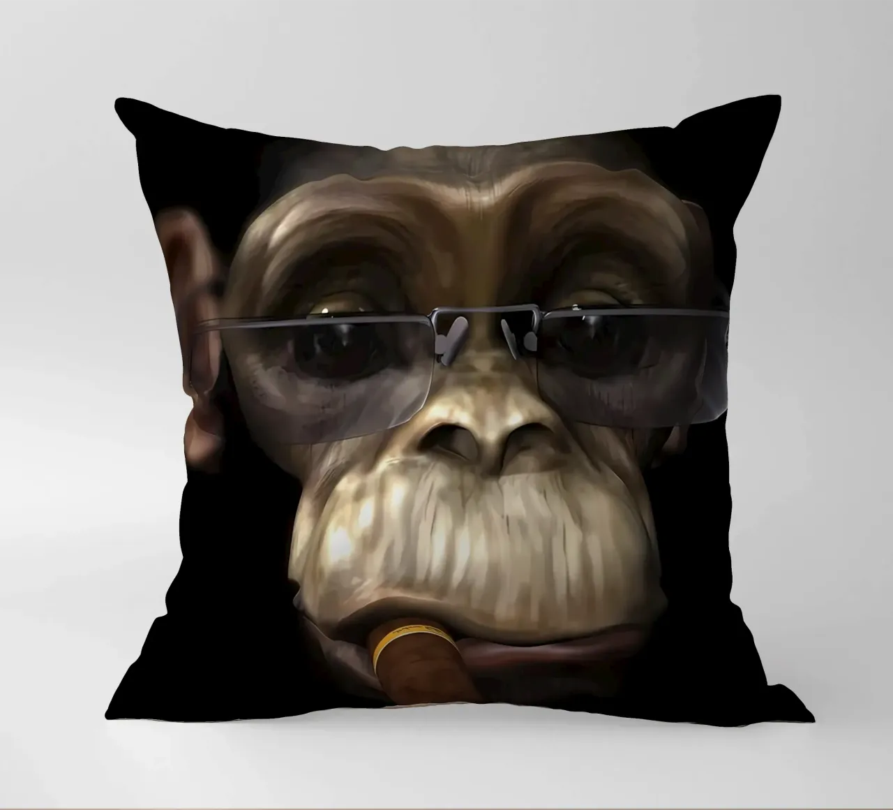 Sigaro Hipster Scimpanzé cuscino da Mikesell