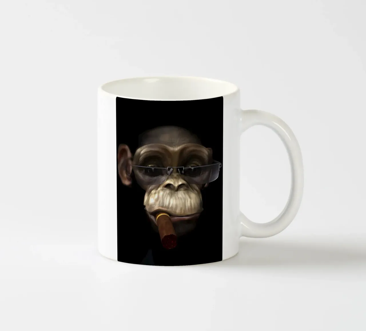 Sigaro Hipster Scimpanzé tazza in ceramica da Mikesell
