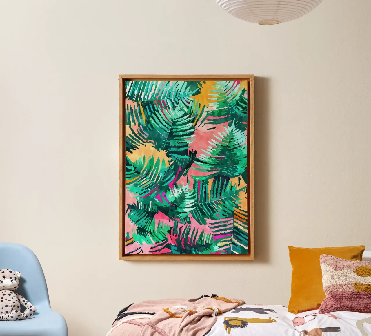 I am All About Palm Trees canvas with Floater frame by Ginnery